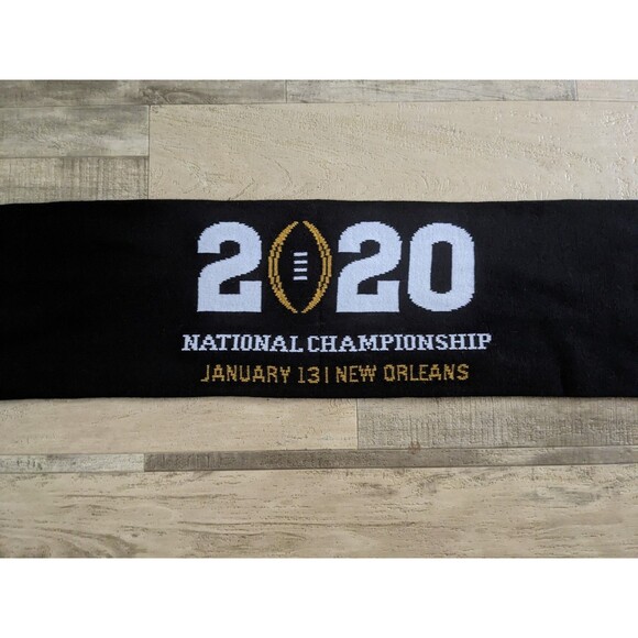 2020 Clemson Tigers Vs LSU Tigers National Championship Two Sided Knit Scarf A+ - Picture 5 of 11